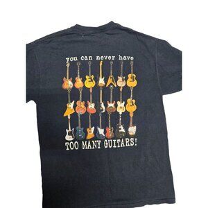 Play in Guitar‎ Graphic Gildan Ultra Cotton Black T-Shirt Unisex Size L